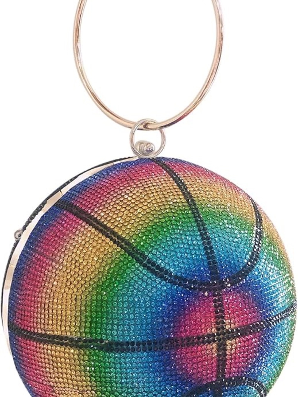 NWT BLING SWAROVSKI CRYSTAL RHINESTONE BASKETBALL CLUTCH HANDBAG PURSE +… - Picture 16 of 16